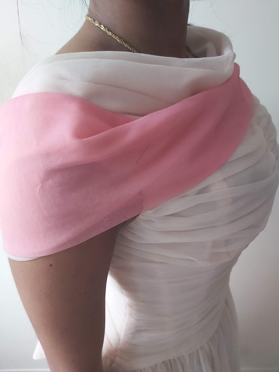 AS IS Pale Pink 1950s Chiffon Party Dress