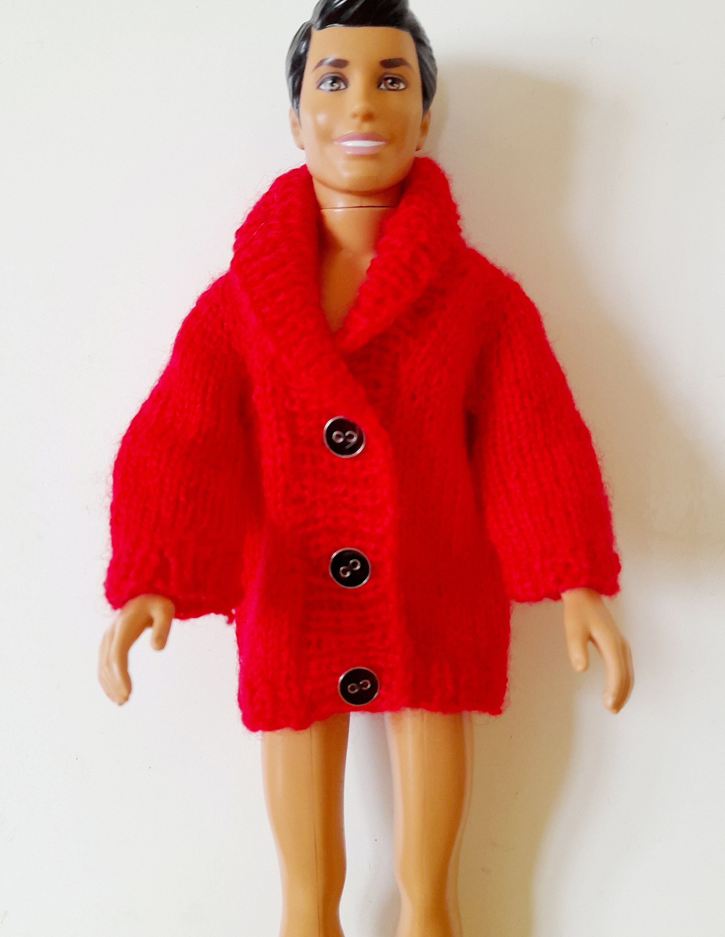 CROCHET PATTERN, Ken Doll Cardigan Pattern, Crochet Cardigan