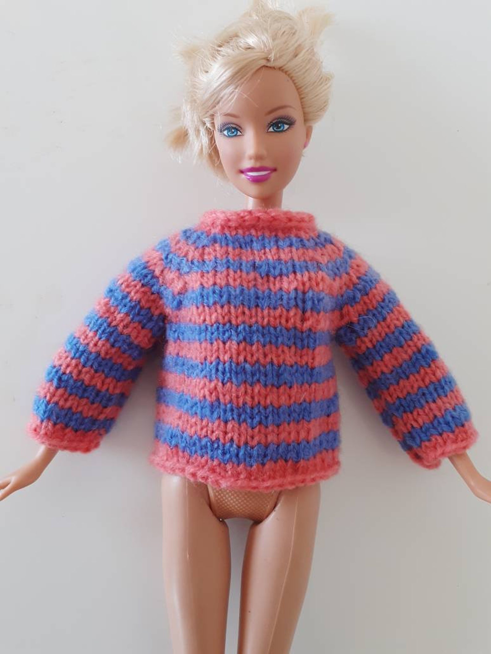 pullover orange blau