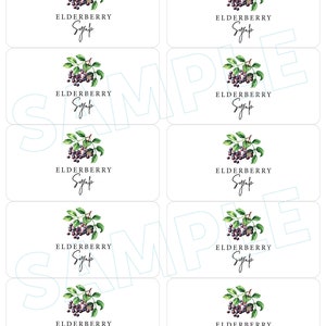 Elderberry Syrup Labels 3 Sizes PRINTABLE - Etsy
