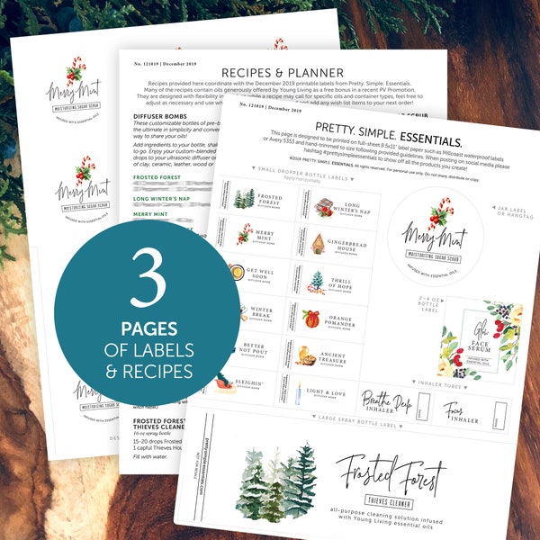 Essential Oil Printable Young Living - Etsy