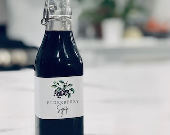 2x2.67 Inch Elderberry Syrup Personalized Homemade Item Labels Change ...