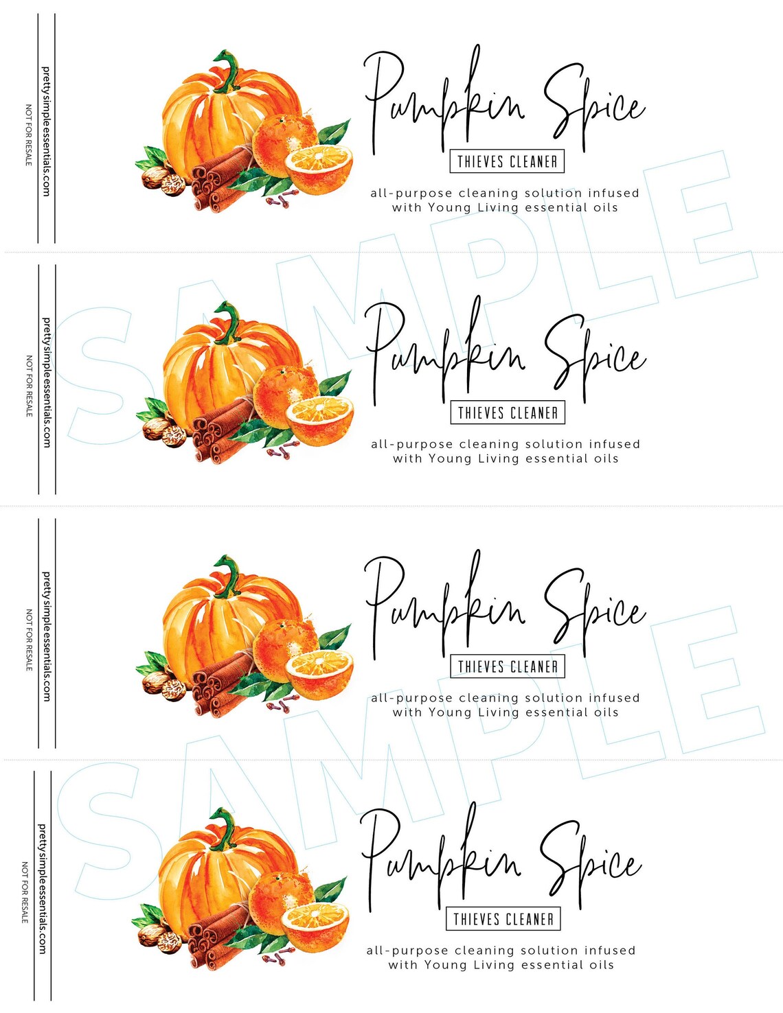 Printable Labels Thieves Cleaning Spray