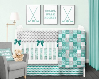 hockey crib bedding
