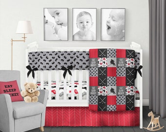 hockey crib bedding