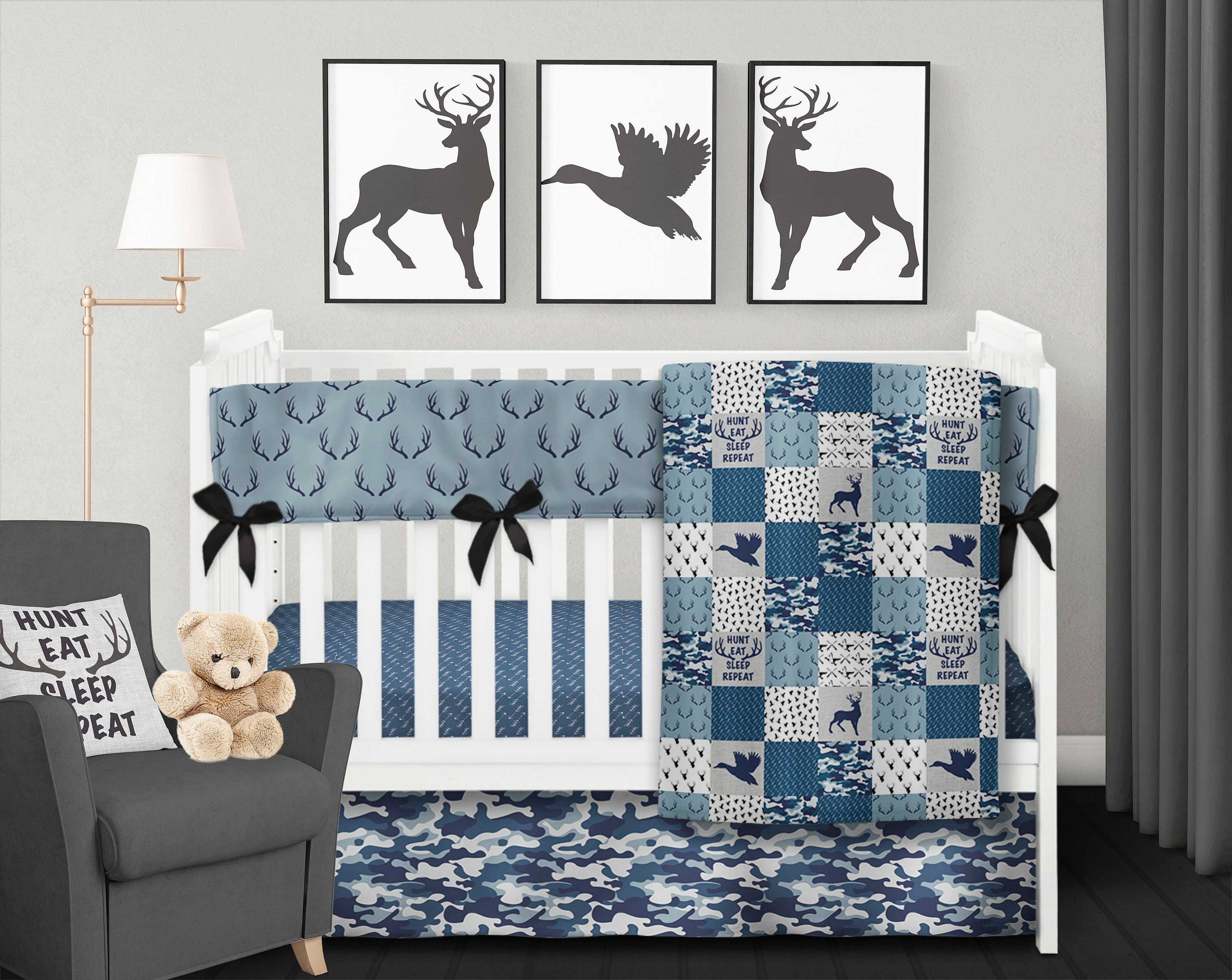 Hunting Baby Bedding Deer Camo Crib Bedding Duck Boy Nursery Etsy
