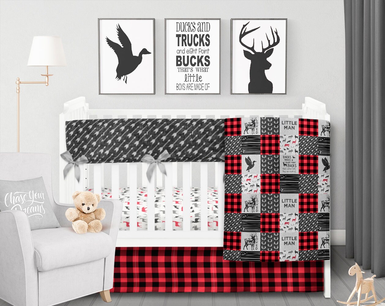 hunting crib set