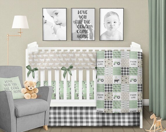 farm crib bedding set