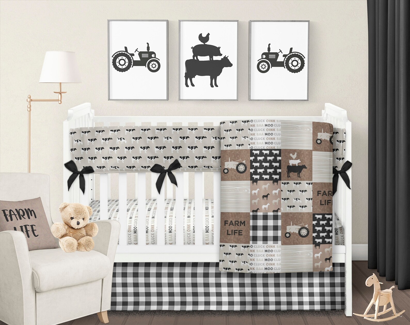 Gender Neutral Crib Bedding Set Farm Crib Bedding Gender Etsy