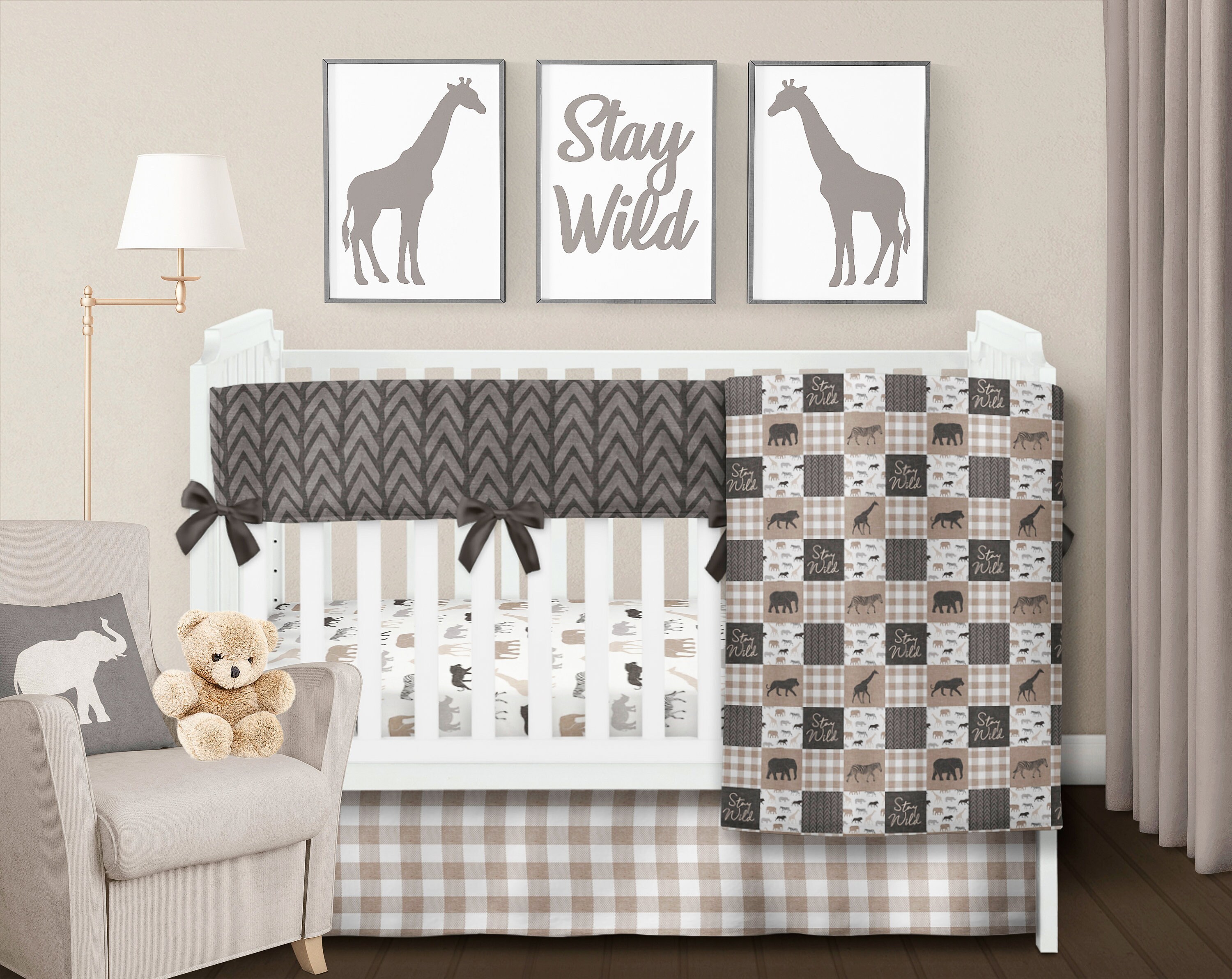 giraffe crib bedding