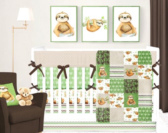 sloth baby sheets