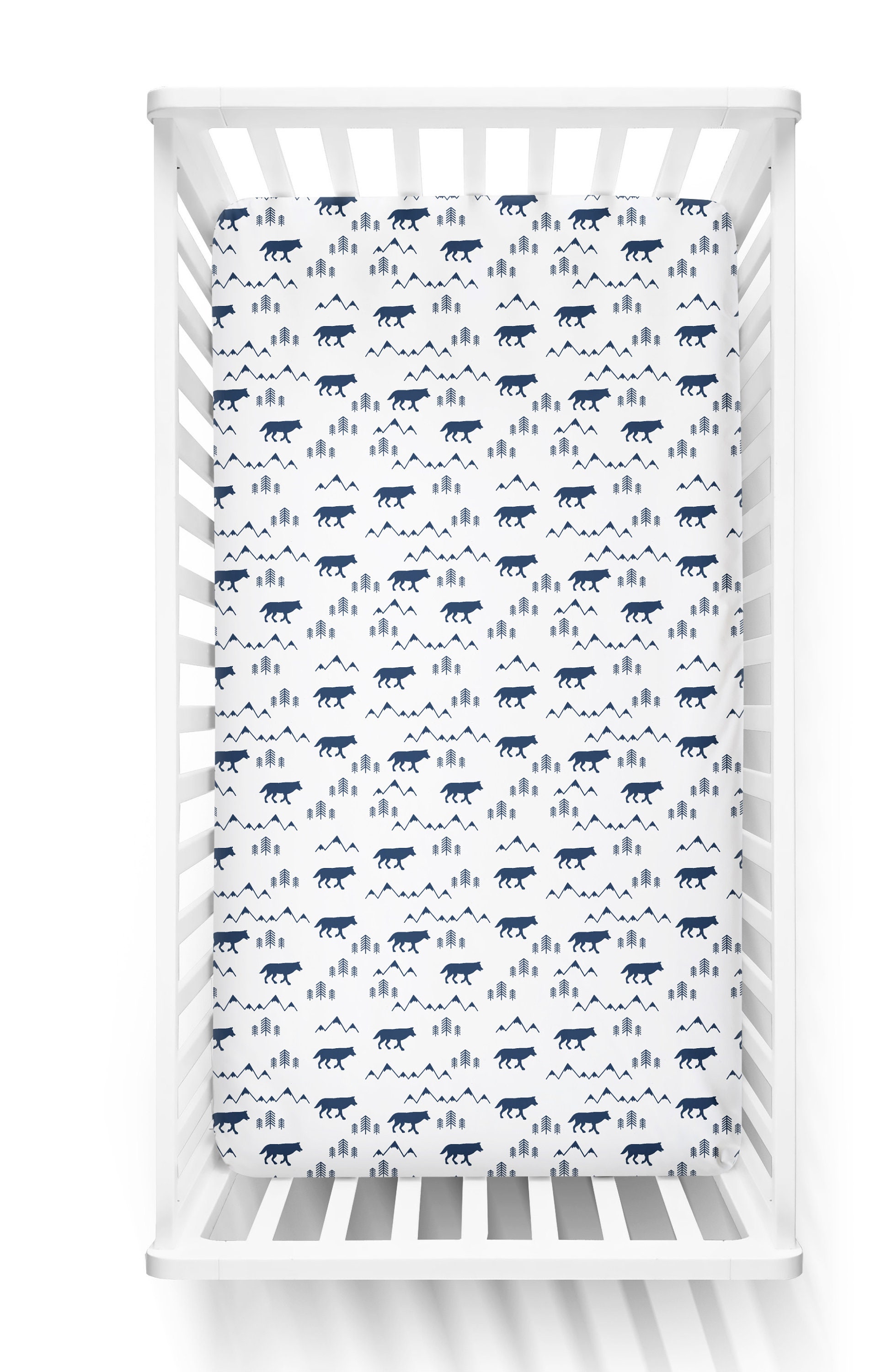 Wolf Crib Bedding Set Wolf Nursery Wolf Crib Sheet Wolf Etsy