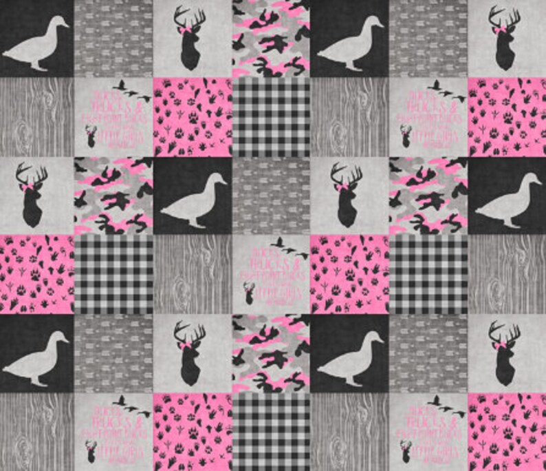 Hunting Crib Bedding Set Girl Crib Bedding Hunting Deer Duck Etsy