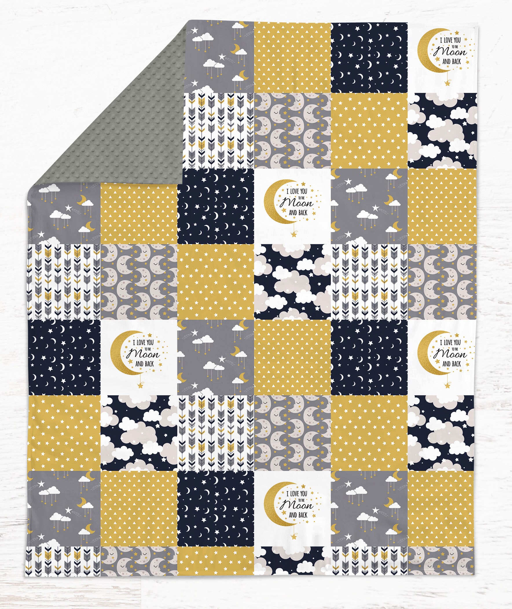 Moon Crib Bedding Love You To The Moon and Back Baby Boy Crib Etsy