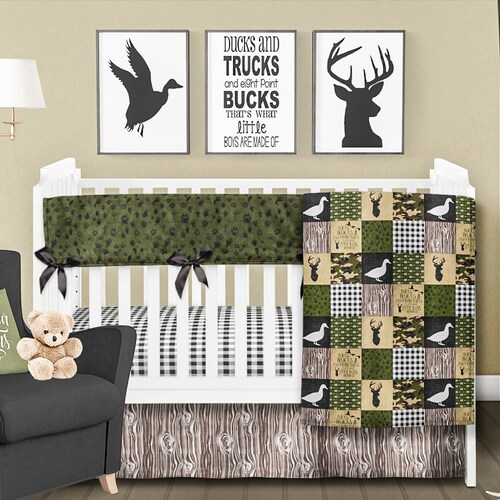 Duck Baby Blanket Rustic Nursery Bedding Boy Crib Bedding Etsy