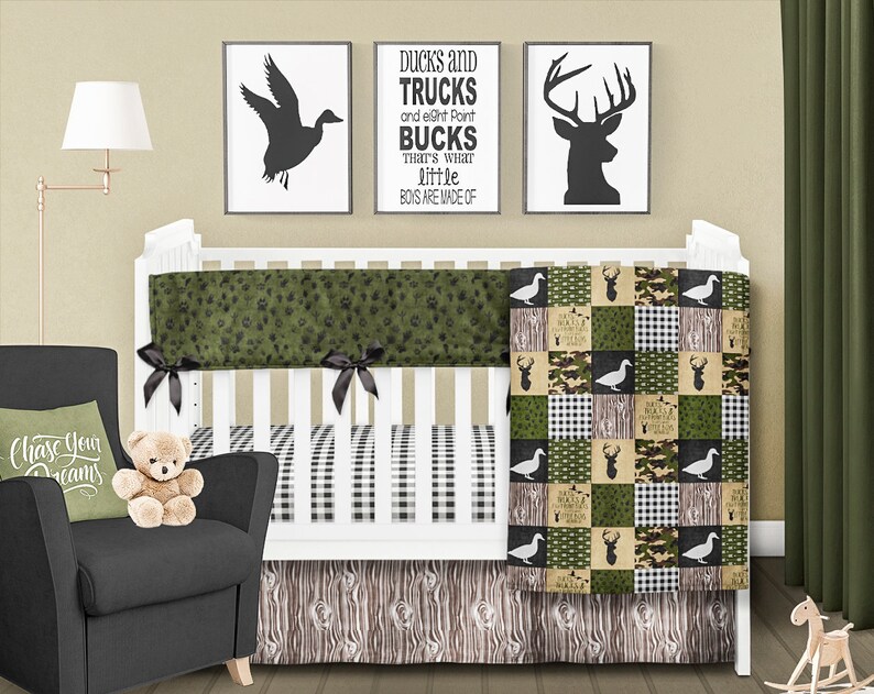 Duck Baby Blanket Rustic Nursery Bedding Boy Crib Bedding Etsy