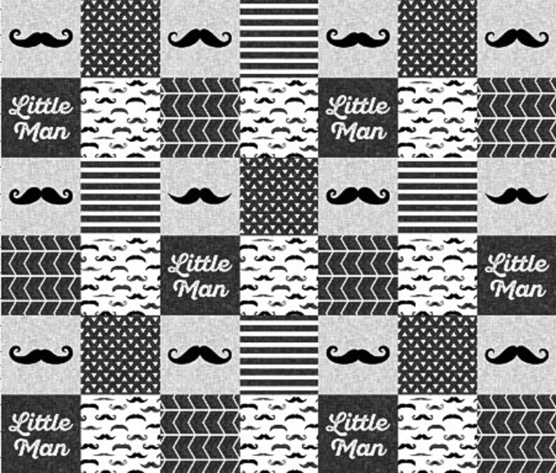 mustache crib bedding set