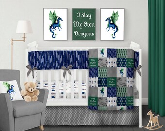 dragon crib sheets
