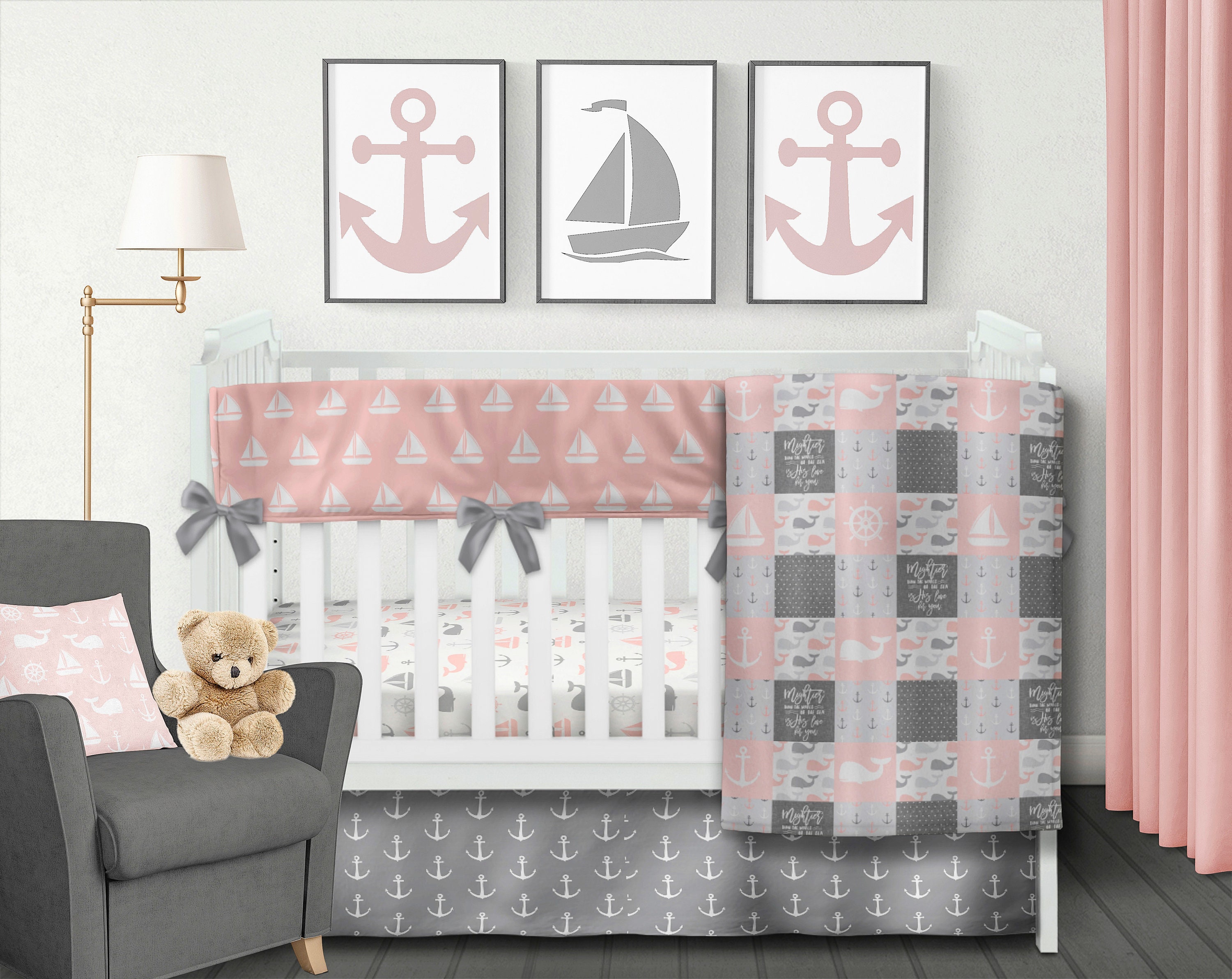 nautical crib sheets