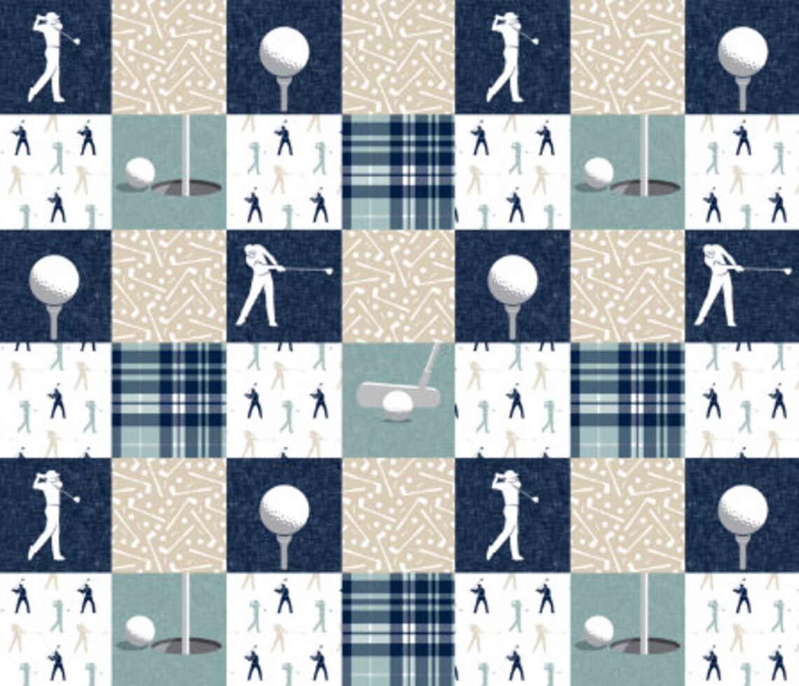 Golf Baby Blanket Boy Crib Bedding Set Sheet Skirt Nursery Etsy