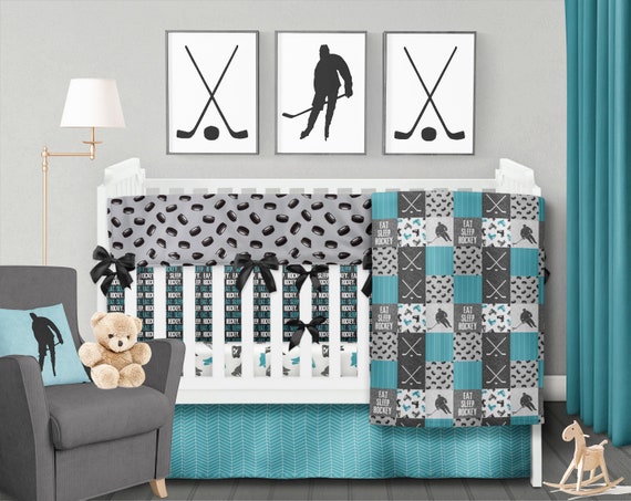 hockey crib bedding