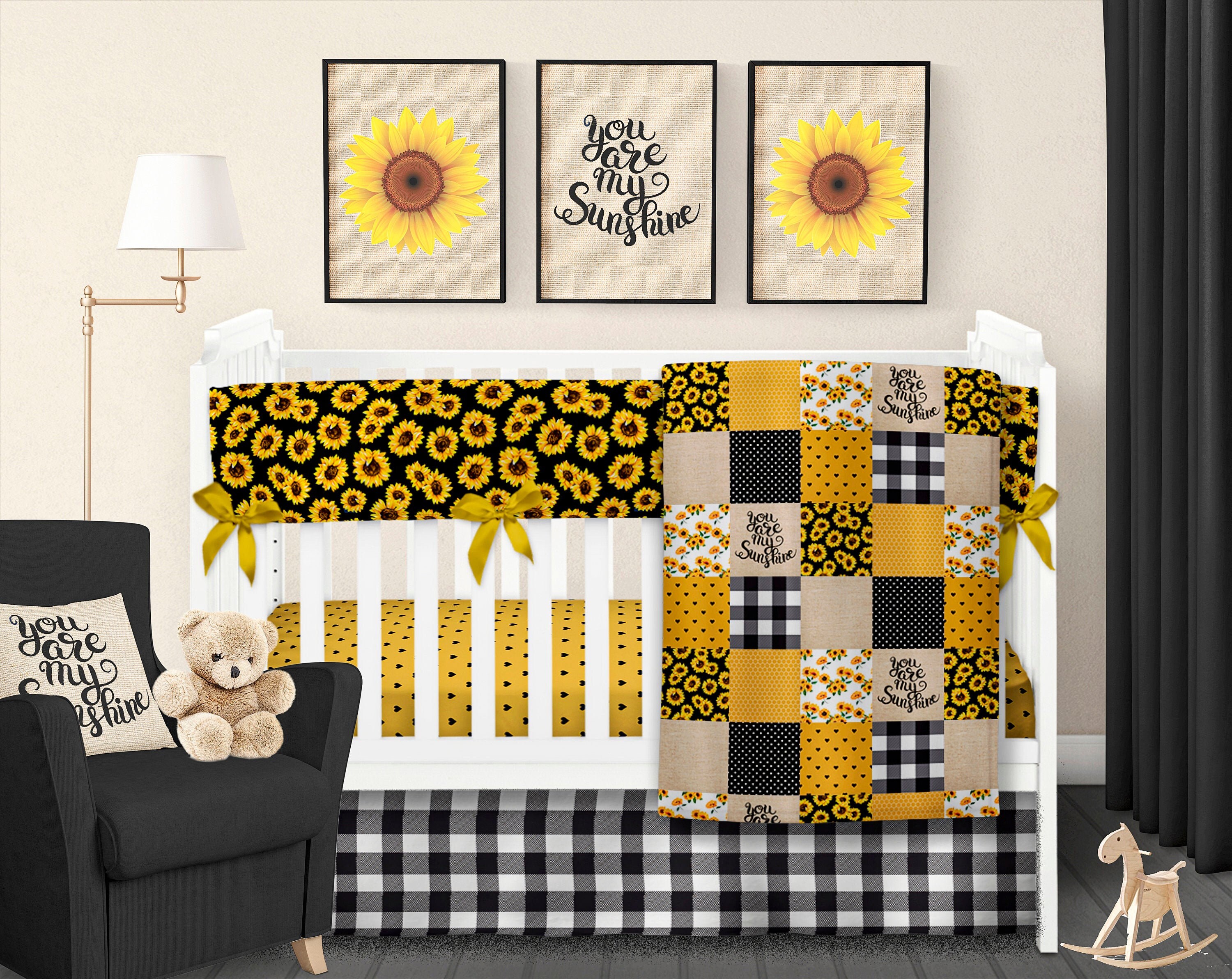 Sunshine Sunflower Crib Bedding 