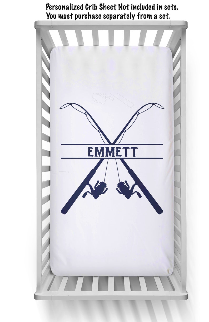 Fishing Crib Bedding Set Boy Green Nursery Bedding Boy Baby Etsy