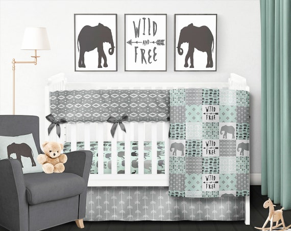 elephant crib set