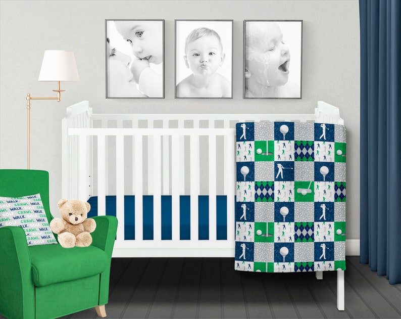 Golf Baby Blanket Handmade Baby Blanket Baby Boy Quilt Boy Etsy