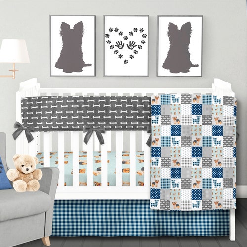 Black Lab Blanket Dog Crib Bedding Boy Nursery Bedding Etsy