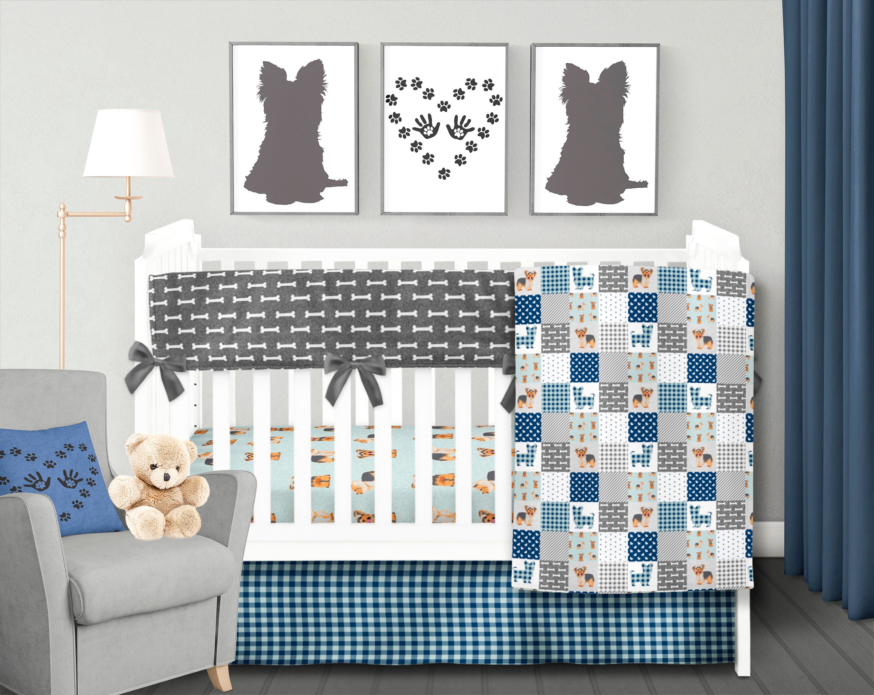 dog crib bedding set