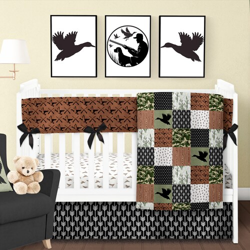 Duck Baby Blanket Rustic Nursery Bedding Boy Crib Bedding Etsy