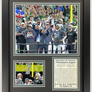 Philadelphia Eagles / Campeones del Super Bowl LIX 2024 / Collage de fotos enmarcado / 2 tamaños y estilos /