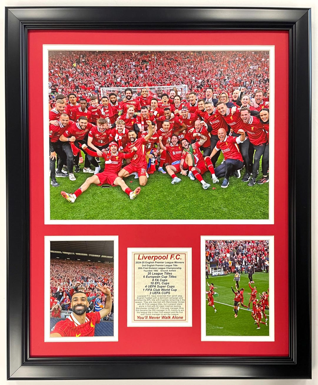 Liverpool FC 2024-2025 EPL Champions Framed Photo Collage