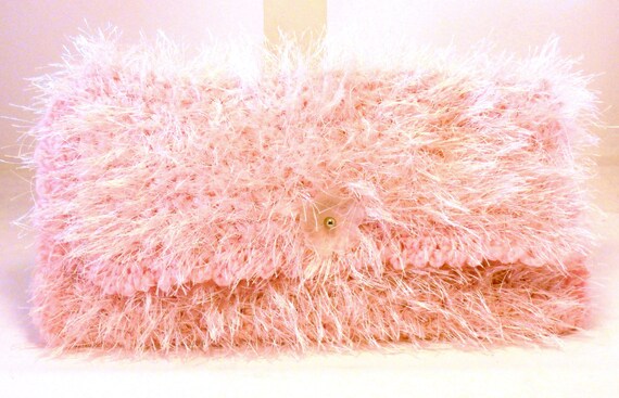 fuzzy pink purse