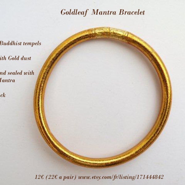 Gold Leaf Mantra Bracelet Original