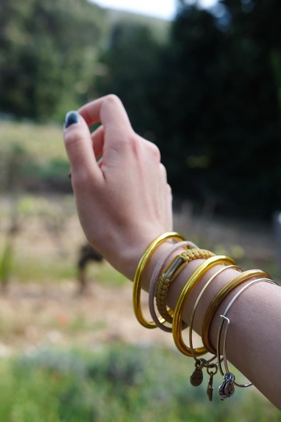 Gold leaf shop mantra bracelet