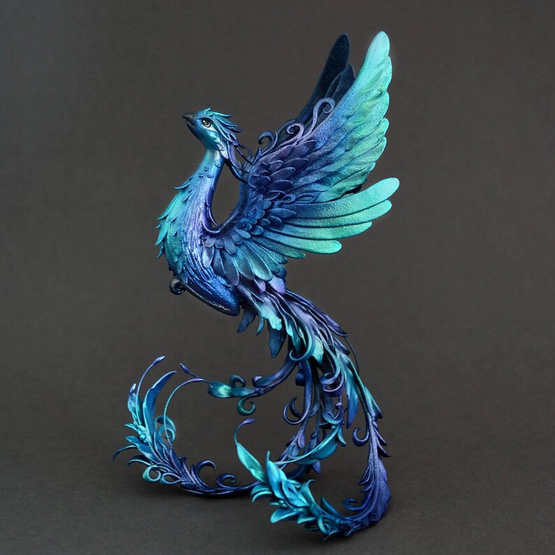 Phoenix sculpture phoenix figurine phoenix statuette OOAK Etsy