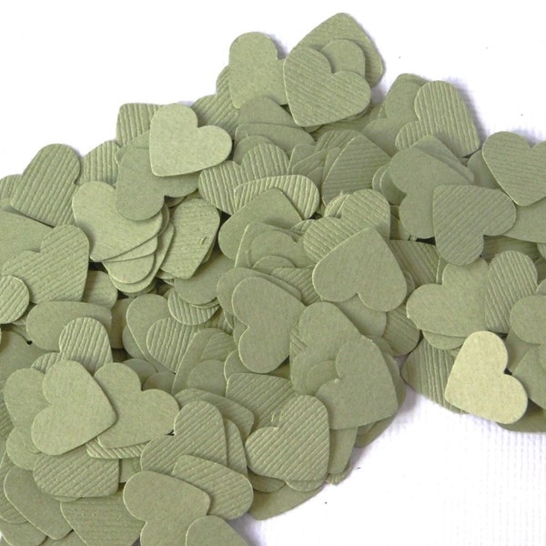 SAGE GREEN HEARTS Table Confetti 300 Pieces Baby Shower Wedding Bridal Shower Sprinkle Eucalyptus Crafting Party Favor Filler