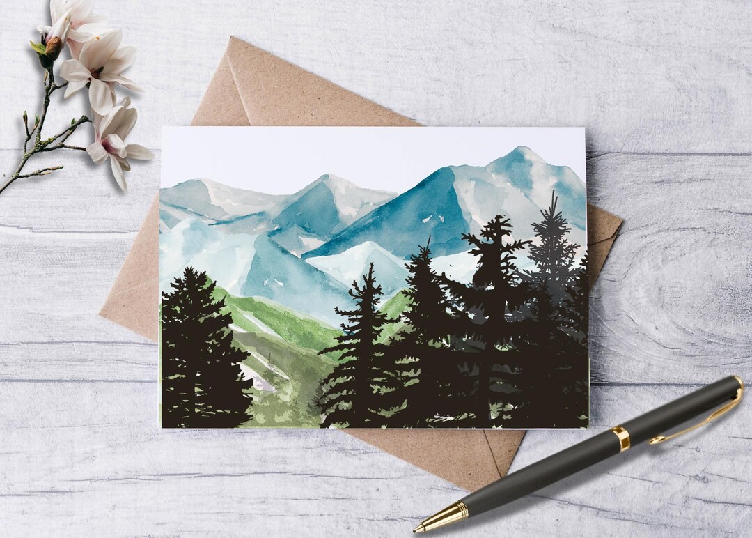 LUMINOUS ASCENTS Notecard Set Watercolor Forest Cards - Rustic Autumn ...