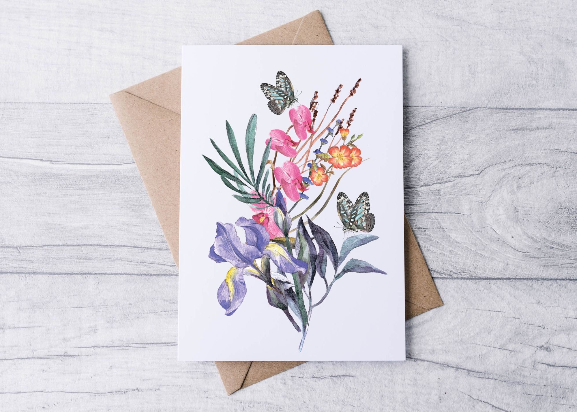 Wildflower Watercolor Boxed Card Set / Blank Note Cards / Folded ...