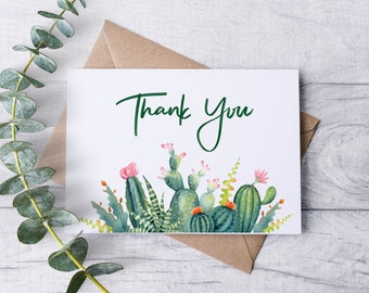 WILDFLOWER Thank You Card Set / Blank Note Cards / Folded Note Cards ...