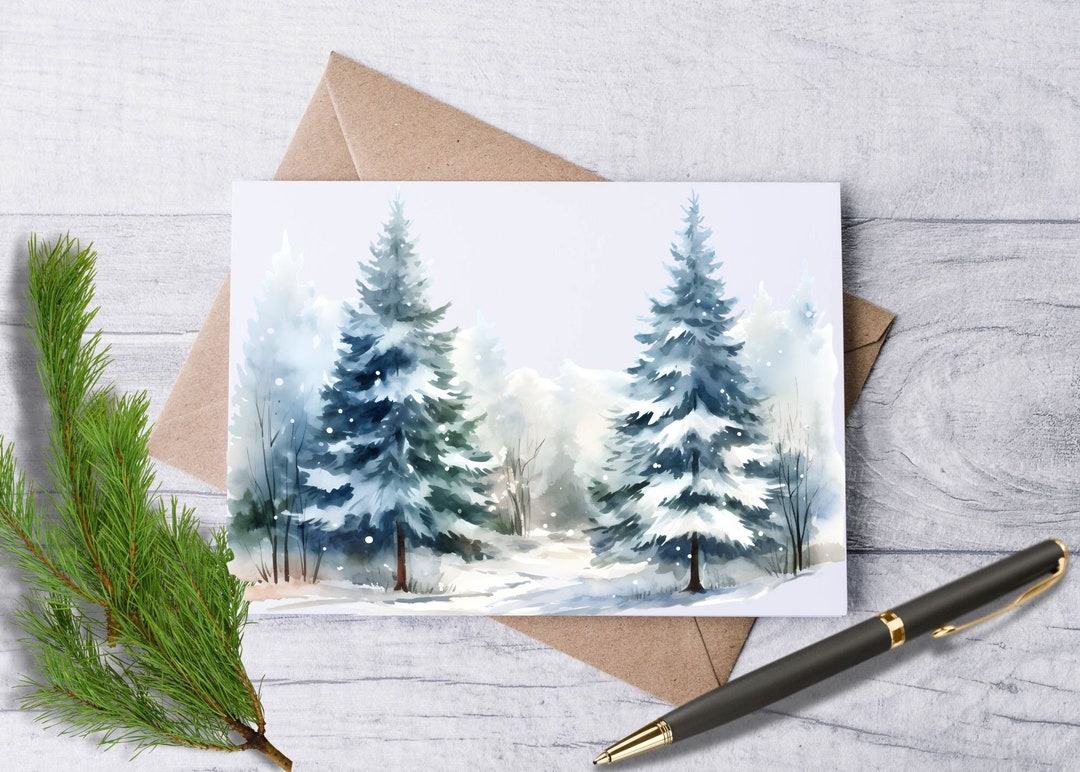 A Walk in the Woods Trees Notecards Set - Rustic Thank You Cards ...