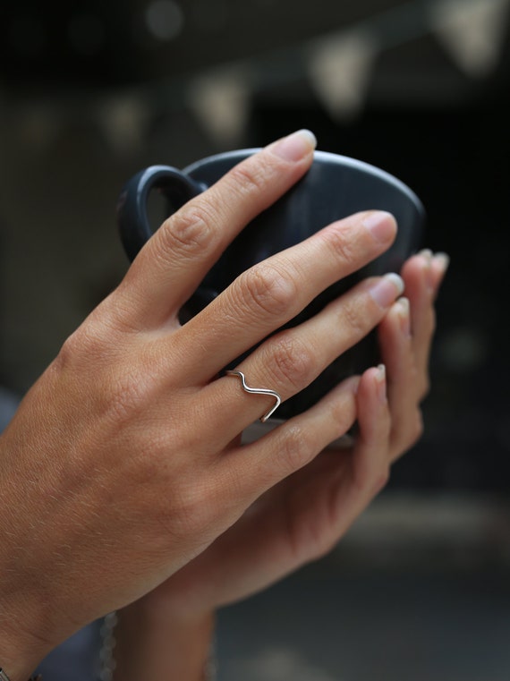Mountain Range Ring / The Mountains are Calling / Sterling Silver Ring / Delicate / Winter / Seasonnaire / Simplistic / Stacking Ring