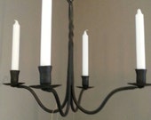candle chandelier, hand forged by blacksmith