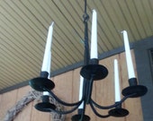 6 candle chandelier, hand forged by blacksmith