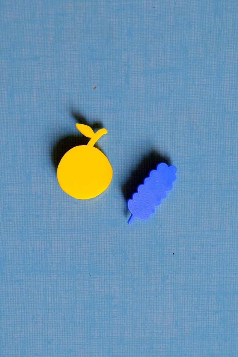 3D print brooch Persian blue sheet image 2