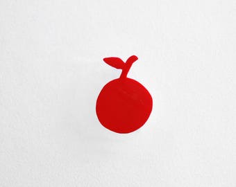 3D printing brooch Red apple