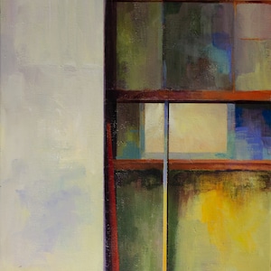 Abstract Painting of a Factory on the Beltline in Atlanta, Georgia