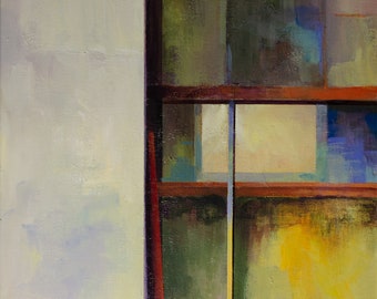 Abstract Painting of a Factory on the Beltline in Atlanta, Georgia